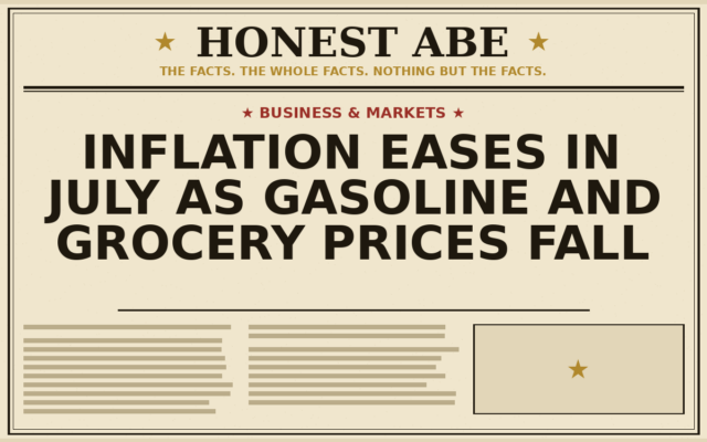 Inflation Eases in July as Gasoline and Grocery Prices Fall
