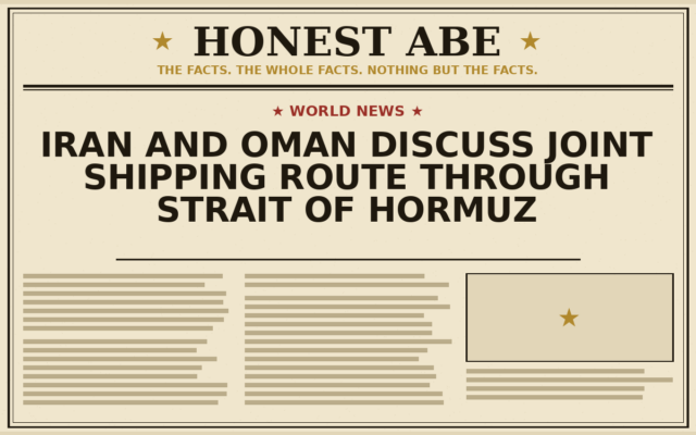 Iran and Oman Discuss Joint Shipping Route Through Strait of Hormuz