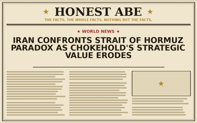 Iran Confronts Strait of Hormuz Paradox as Chokehold’s Strategic Value Erodes