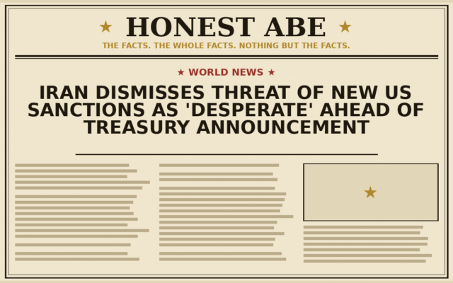 Iran Dismisses Threat of New US Sanctions as ‘Desperate’ Ahead of Treasury Announcement