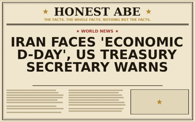 Iran Faces ‘Economic D-Day’, US Treasury Secretary Warns