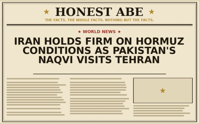 Iran Holds Firm on Hormuz Conditions as Pakistan’s Naqvi Visits Tehran