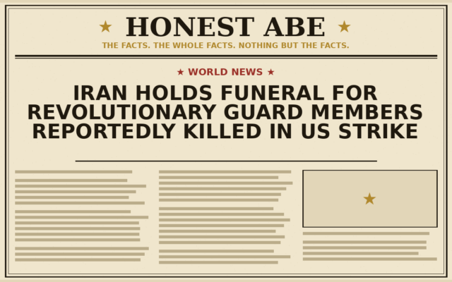 Iran Holds Funeral for Revolutionary Guard Members Reportedly Killed in US Strike
