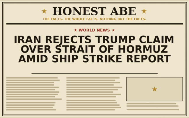 Iran Rejects Trump Claim Over Strait of Hormuz Amid Ship Strike Report