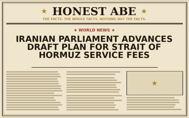 Iranian Parliament Advances Draft Plan for Strait of Hormuz Service Fees