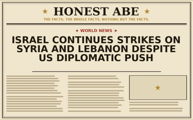 Israel Continues Strikes on Syria and Lebanon Despite US Diplomatic Push