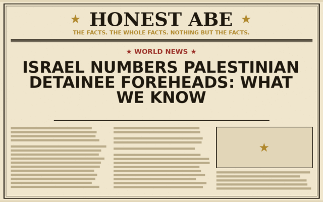 Israel Numbers Palestinian Detainee Foreheads: What We Know