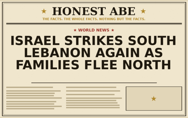 Israel Strikes South Lebanon Again as Families Flee North