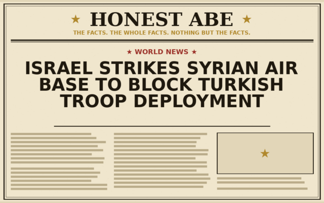 Israel Strikes Syrian Air Base to Block Turkish Troop Deployment