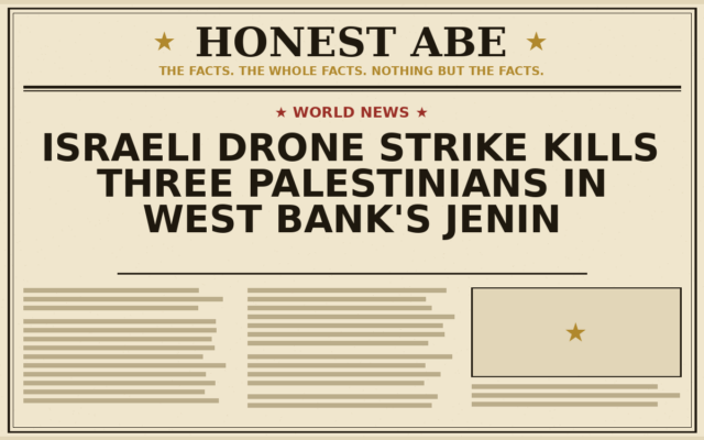 Israeli Drone Strike Kills Three Palestinians in West Bank’s Jenin