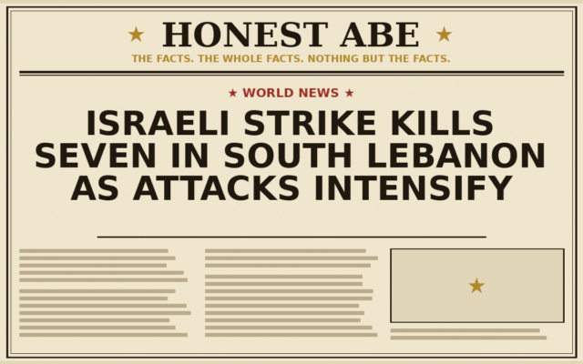 Israeli Strike Kills Seven in South Lebanon as Attacks Intensify
