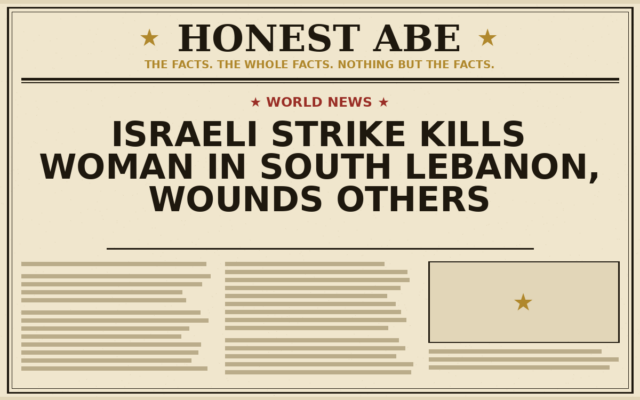 Israeli Strike Kills Woman in South Lebanon, Wounds Others