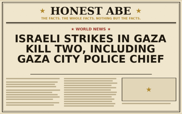 Israeli Strikes in Gaza Kill Two, Including Gaza City Police Chief