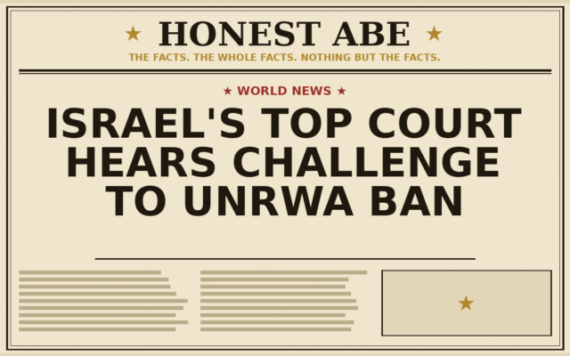 Israel’s Top Court Hears Challenge to UNRWA Ban