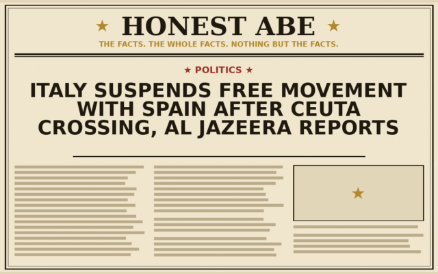 Italy Suspends Free Movement With Spain After Ceuta Crossing, Al Jazeera Reports