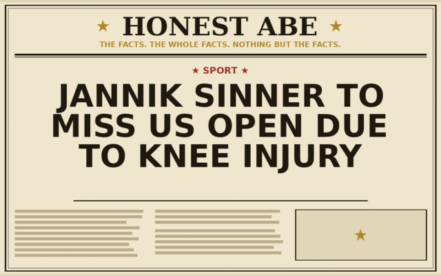 Jannik Sinner to Miss US Open Due to Knee Injury