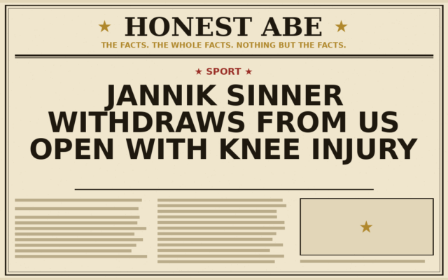 Jannik Sinner Withdraws From US Open With Knee Injury