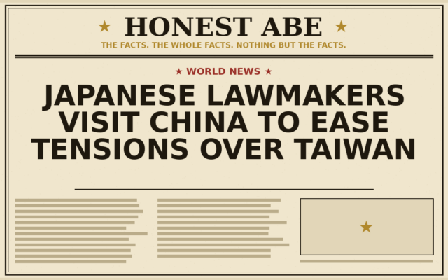 Japanese Lawmakers Visit China to Ease Tensions Over Taiwan