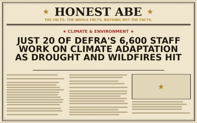 Just 20 of Defra’s 6,600 Staff Work on Climate Adaptation as Drought and Wildfires Hit