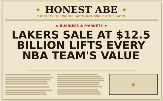 Lakers Sale at $12.5 Billion Lifts Every NBA Team’s Value