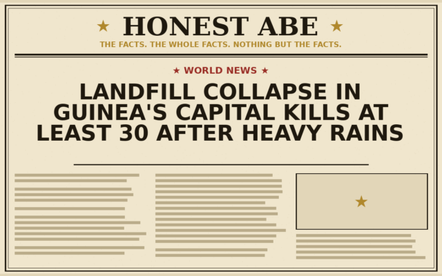 Landfill Collapse in Guinea’s Capital Kills at Least 30 After Heavy Rains