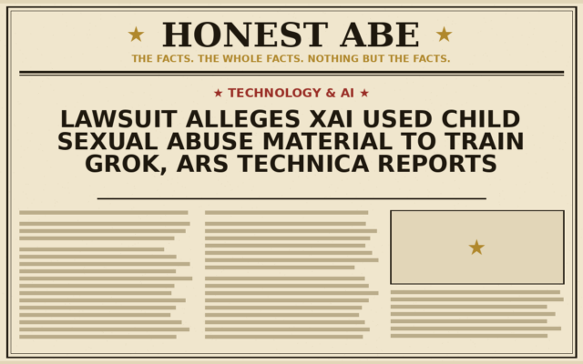 Lawsuit Alleges xAI Used Child Sexual Abuse Material to Train Grok, Ars Technica Reports