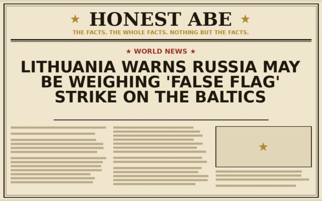 Lithuania Warns Russia May Be Weighing ‘False Flag’ Strike on the Baltics