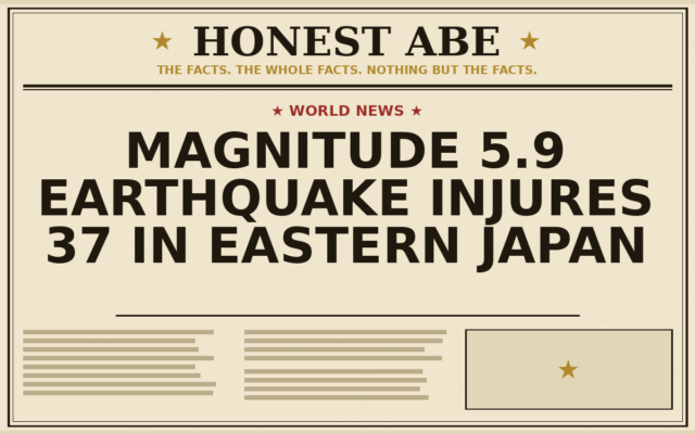 Magnitude 5.9 Earthquake Injures 37 in Eastern Japan