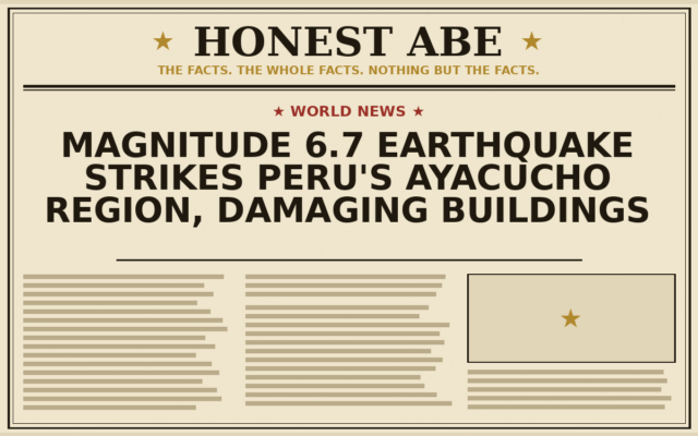 Magnitude 6.7 Earthquake Strikes Peru’s Ayacucho Region, Damaging Buildings
