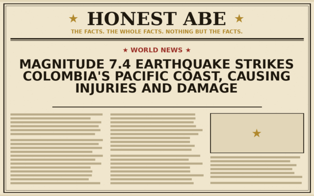 Magnitude 7.4 Earthquake Strikes Colombia’s Pacific Coast, Causing Injuries and Damage
