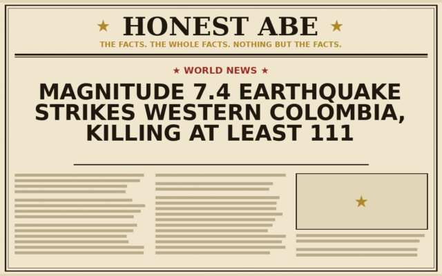 Magnitude 7.4 Earthquake Strikes Western Colombia, Killing at Least 111