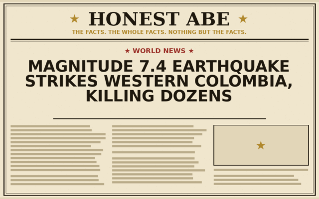 Magnitude 7.4 Earthquake Strikes Western Colombia, Killing Dozens