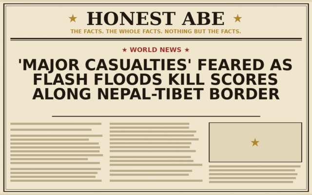 ‘Major Casualties’ Feared as Flash Floods Kill Scores Along Nepal-Tibet Border