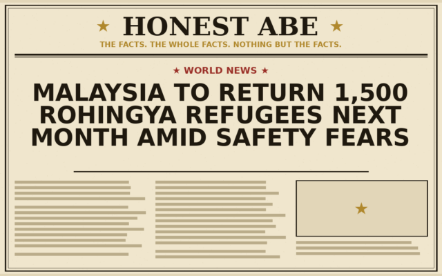 Malaysia to Return 1,500 Rohingya Refugees Next Month Amid Safety Fears