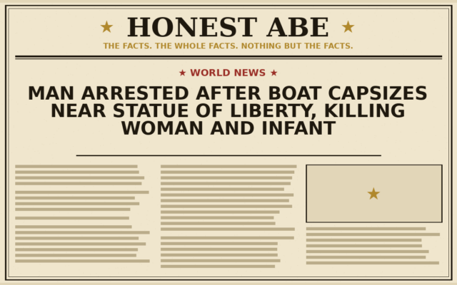 Man Arrested After Boat Capsizes Near Statue of Liberty, Killing Woman and Infant