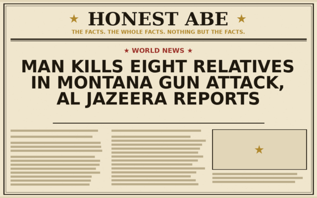 Man Kills Eight Relatives in Montana Gun Attack, Al Jazeera Reports