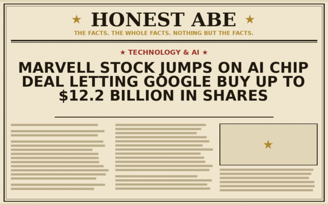 Marvell Stock Jumps on AI Chip Deal Letting Google Buy Up to $12.2 Billion in Shares