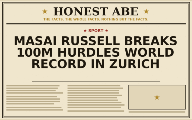 Masai Russell Breaks 100m Hurdles World Record in Zurich
