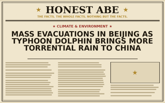 Mass Evacuations in Beijing as Typhoon Dolphin Brings More Torrential Rain to China