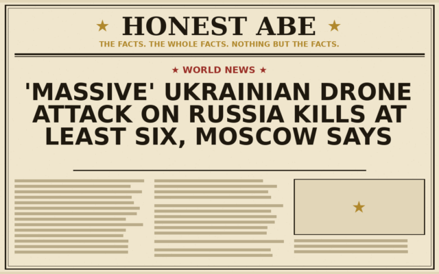 ‘Massive’ Ukrainian Drone Attack on Russia Kills at Least Six, Moscow Says