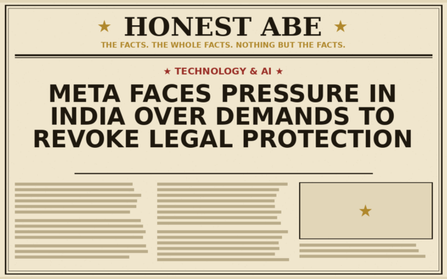 Meta Faces Pressure in India Over Demands to Revoke Legal Protection