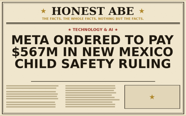 Meta Ordered to Pay $567m in New Mexico Child Safety Ruling