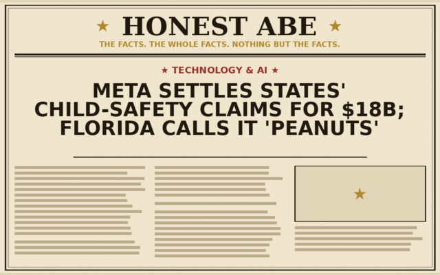 Meta Settles States’ Child-Safety Claims for $18B; Florida Calls It ‘Peanuts’