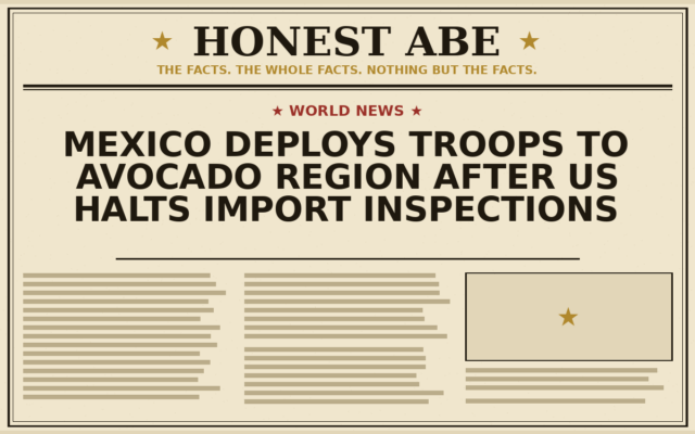 Mexico Deploys Troops to Avocado Region After US Halts Import Inspections