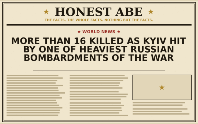 More Than 16 Killed as Kyiv Hit by One of Heaviest Russian Bombardments of the War