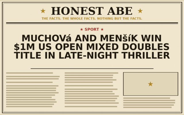 Muchová and Menšík Win $1m US Open Mixed Doubles Title in Late-Night Thriller