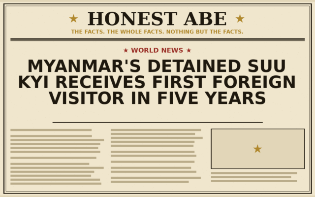 Myanmar’s Detained Suu Kyi Receives First Foreign Visitor in Five Years
