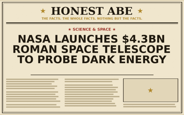 NASA Launches $4.3bn Roman Space Telescope to Probe Dark Energy