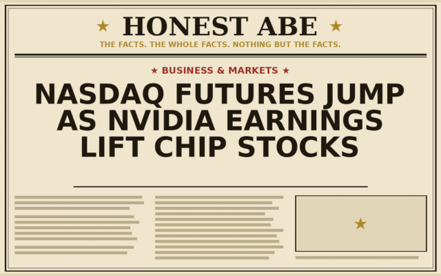 Nasdaq Futures Jump as Nvidia Earnings Lift Chip Stocks