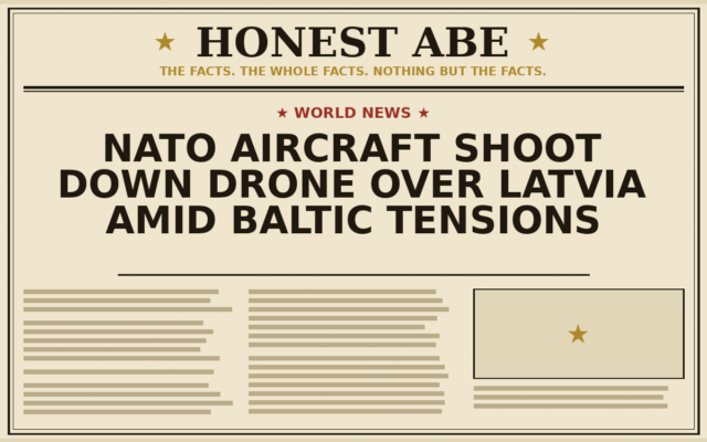 NATO Aircraft Shoot Down Drone Over Latvia Amid Baltic Tensions